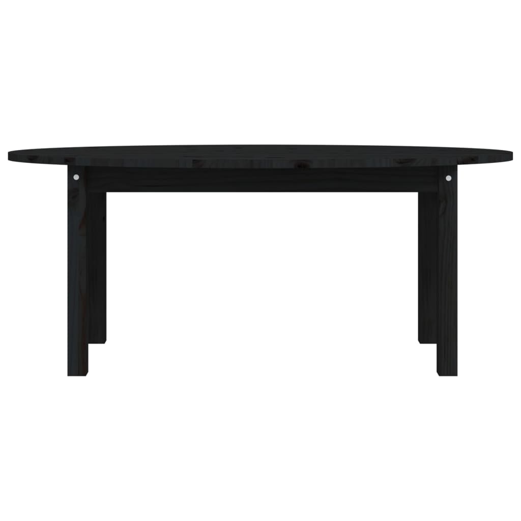 vidaXL Mesa de centro 110x55x45 cm madeira de pinho maciça preto