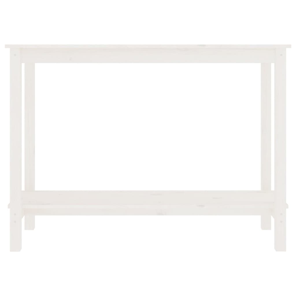 vidaXL Mesa consola 110x40x80 cm pinho maciço branco