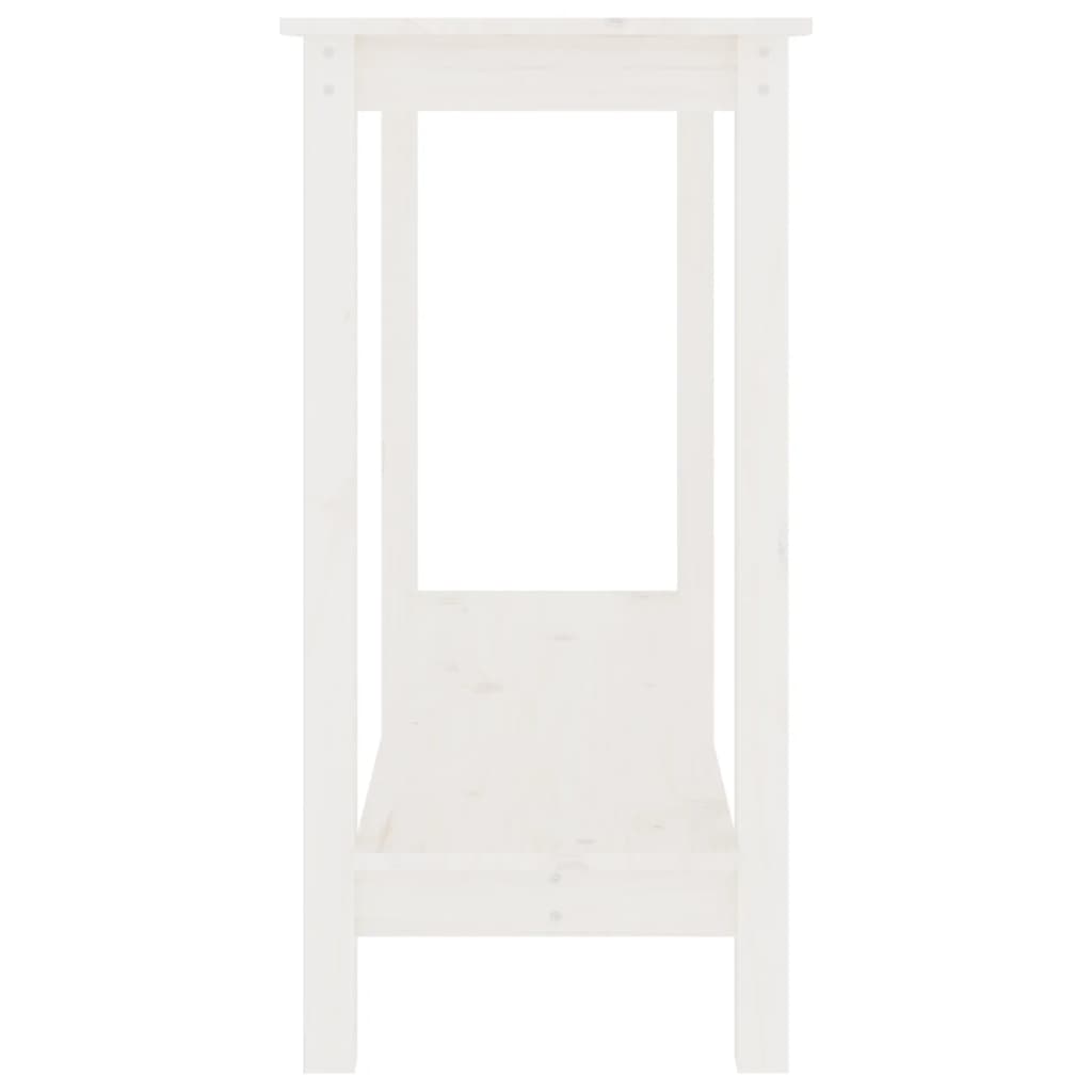 vidaXL Mesa consola 110x40x80 cm pinho maciço branco