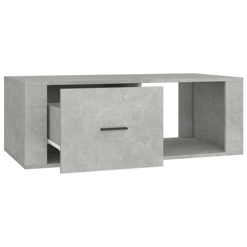 vidaXL Mesa de centro 100x50,5x35 cm derivados madeira cinza cimento