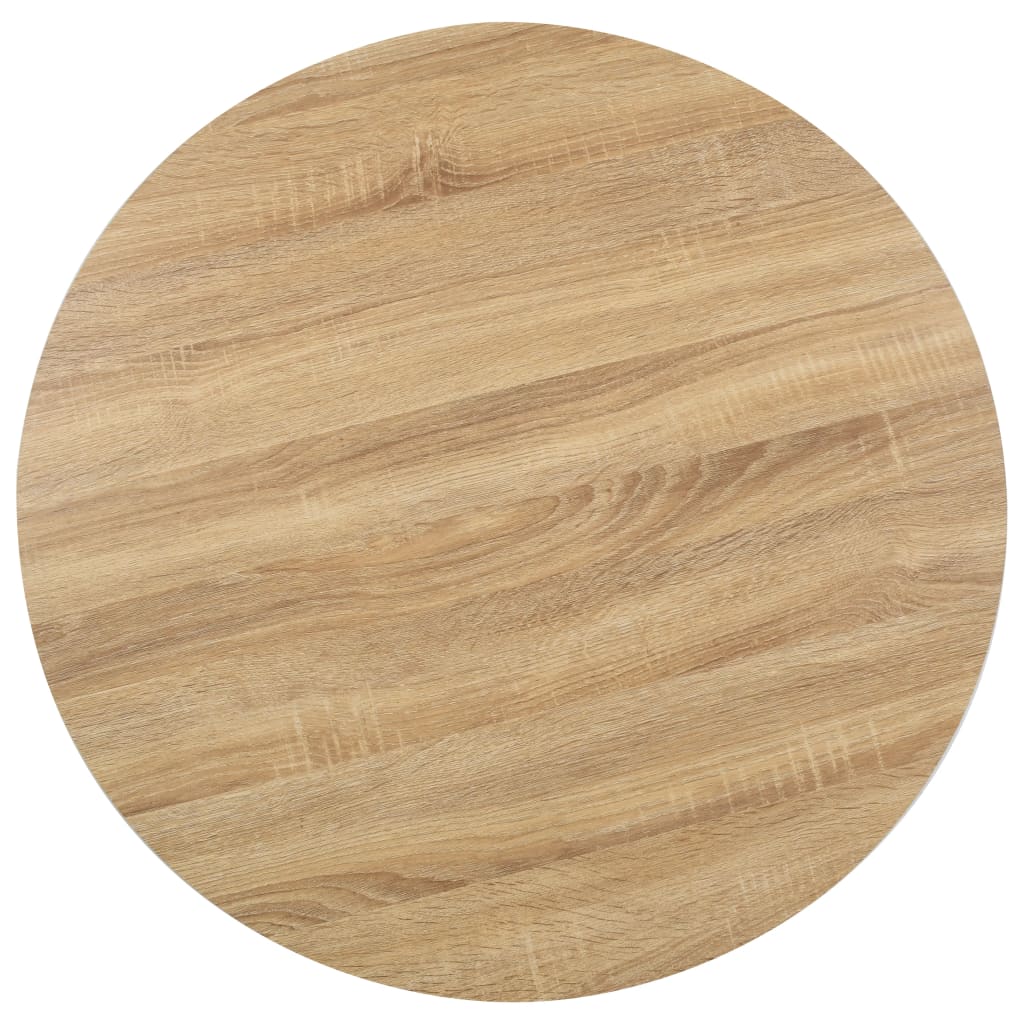 vidaXL Mesa bistrô 80 cm MDF castanho-claro