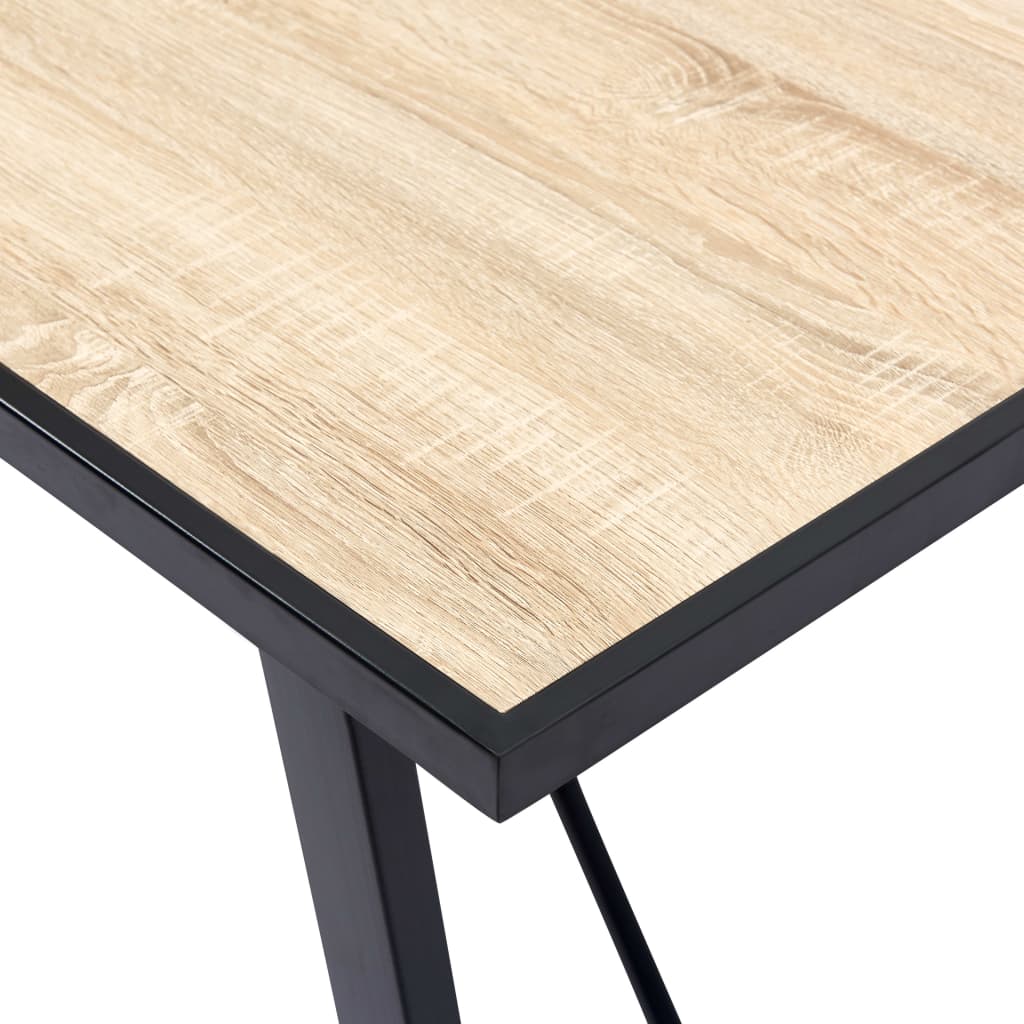 vidaXL Mesa de jantar 120x60x75 cm MDF cor carvalho