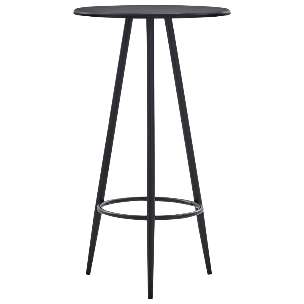 vidaXL Mesa de bar 60x107,5 cm MDF preto