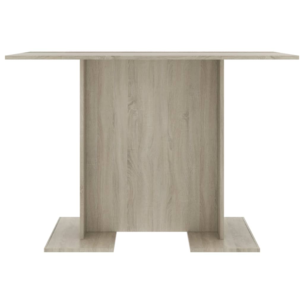 vidaXL Mesa de jantar 110x60x75 cm contraplacado carvalho sonoma