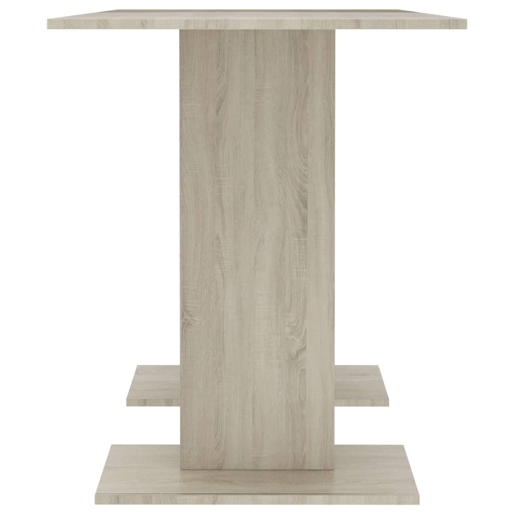 vidaXL Mesa de jantar 110x60x75 cm contraplacado carvalho sonoma