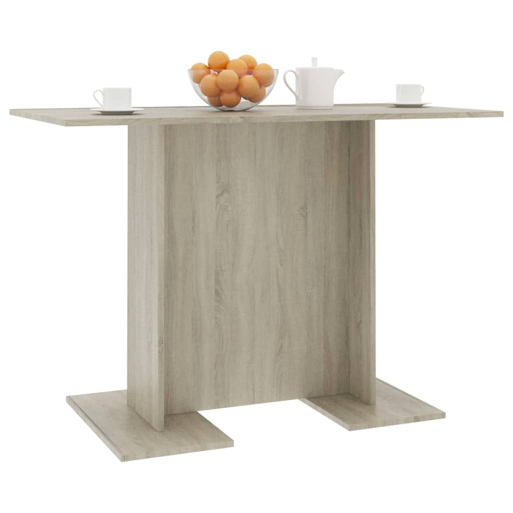 vidaXL Mesa de jantar 110x60x75 cm contraplacado carvalho sonoma