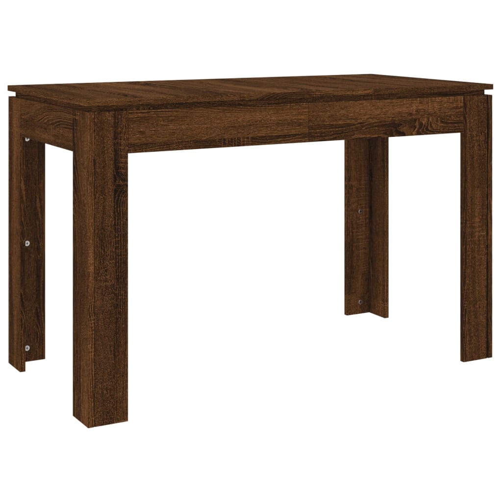 vidaXL Mesa jantar 120x60x76 cm derivados de madeira carvalho castanho