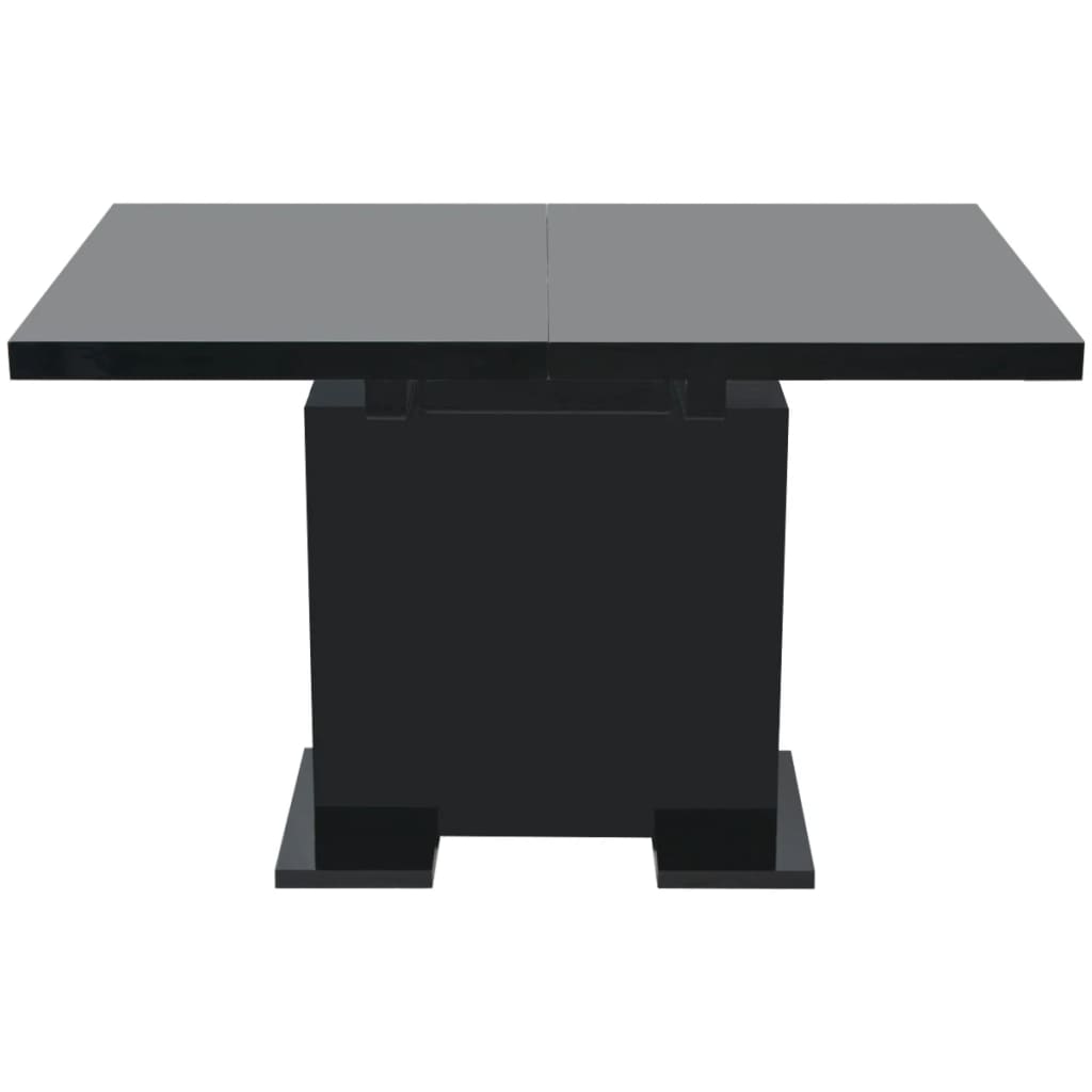 vidaXL Mesa de jantar extensível preto brilhante