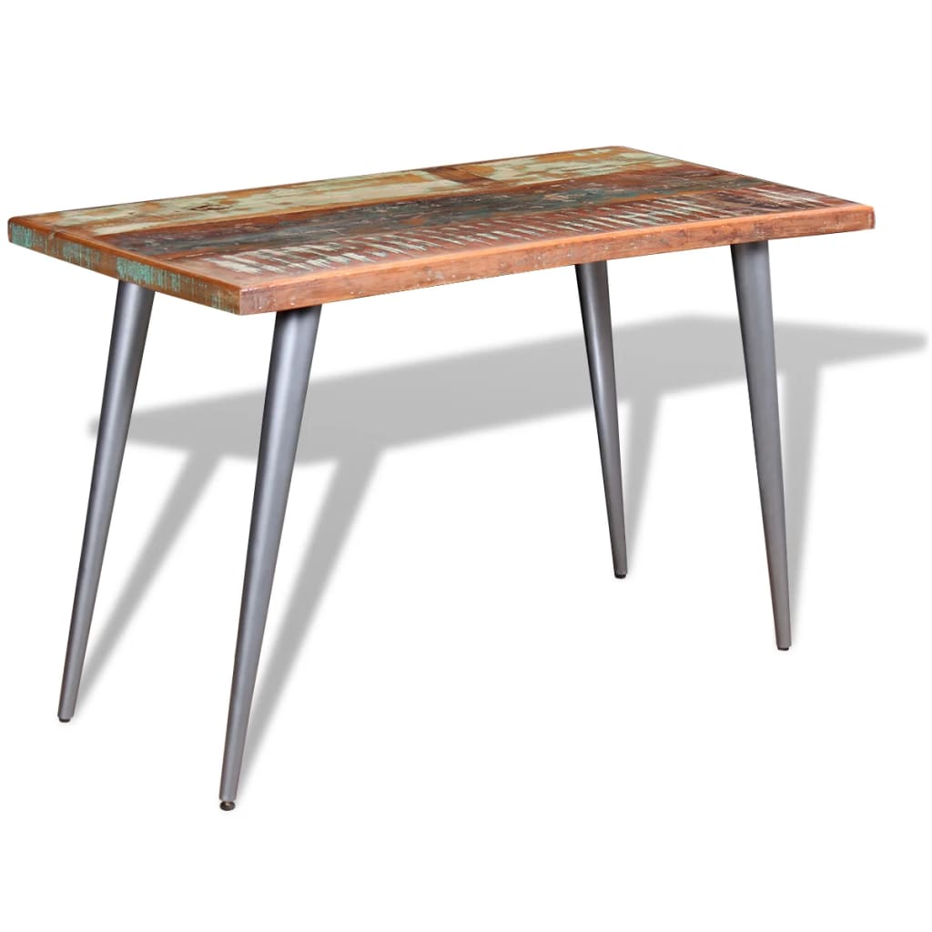 vidaXL Mesa de jantar madeira reciclada maciça 120x60x76 cm