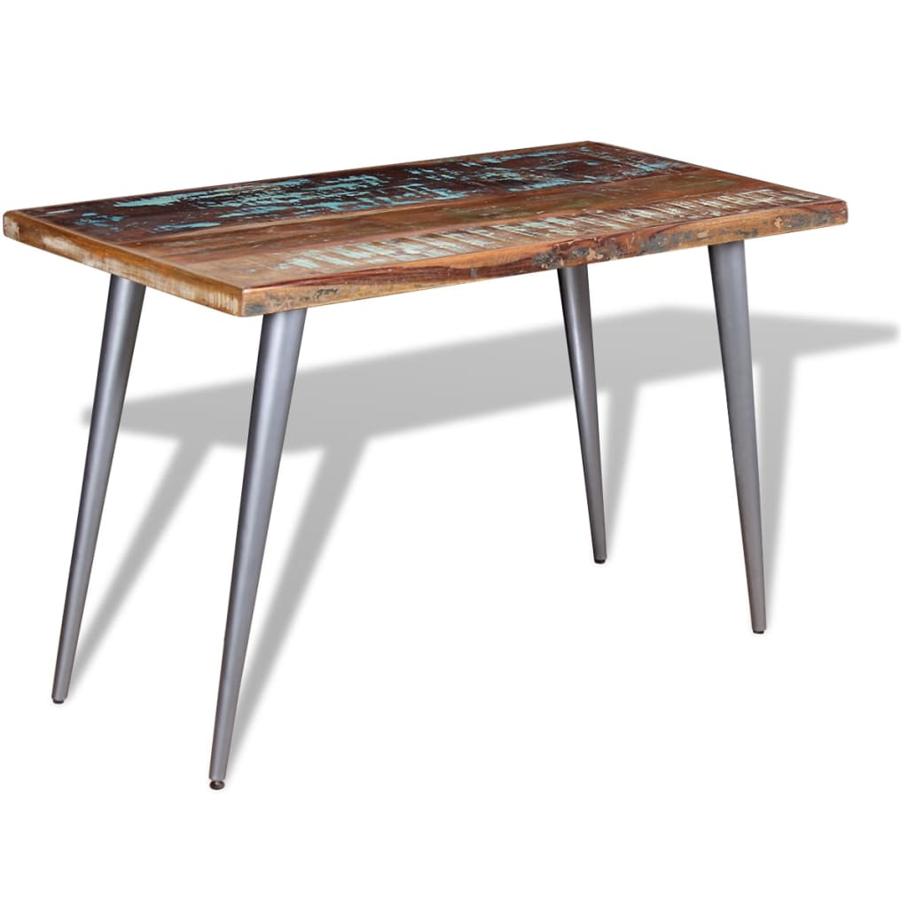 vidaXL Mesa de jantar madeira reciclada maciça 120x60x76 cm