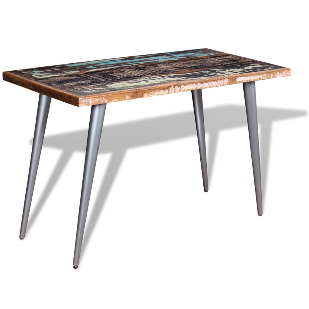 vidaXL Mesa de jantar madeira reciclada maciça 120x60x76 cm