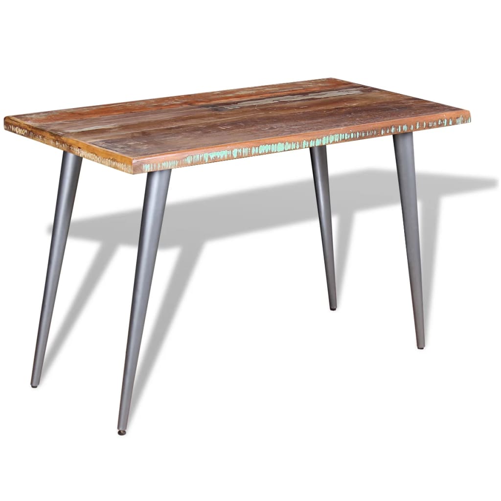 vidaXL Mesa de jantar madeira reciclada maciça 120x60x76 cm