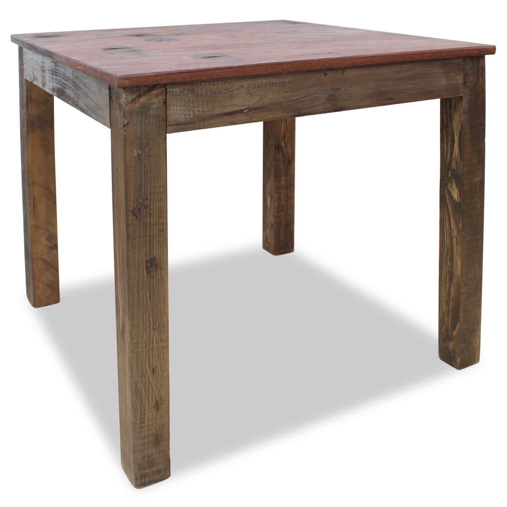 vidaXL Mesa de jantar madeira reciclada maciça 82x80x76 cm