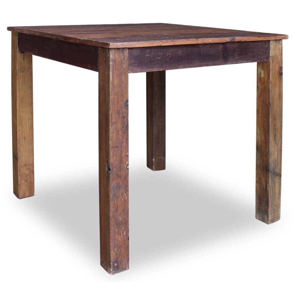 vidaXL Mesa de jantar madeira reciclada maciça 82x80x76 cm