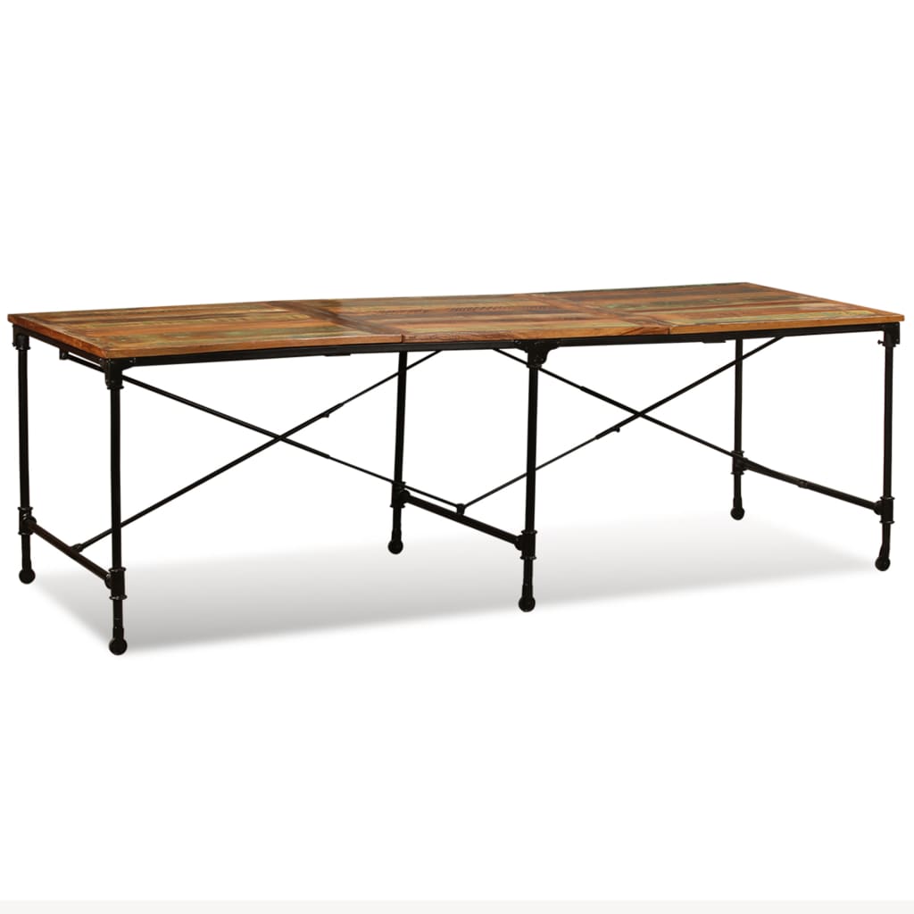 vidaXL Mesa de jantar madeira reciclada maciça 240 cm