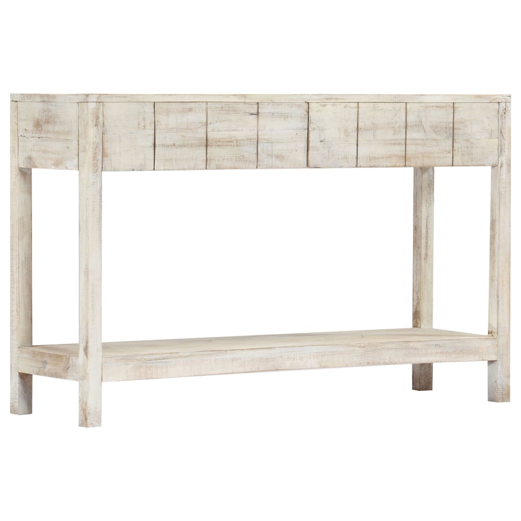 vidaXL Mesa consola 120x35x75 cm madeira de mangueira maciça