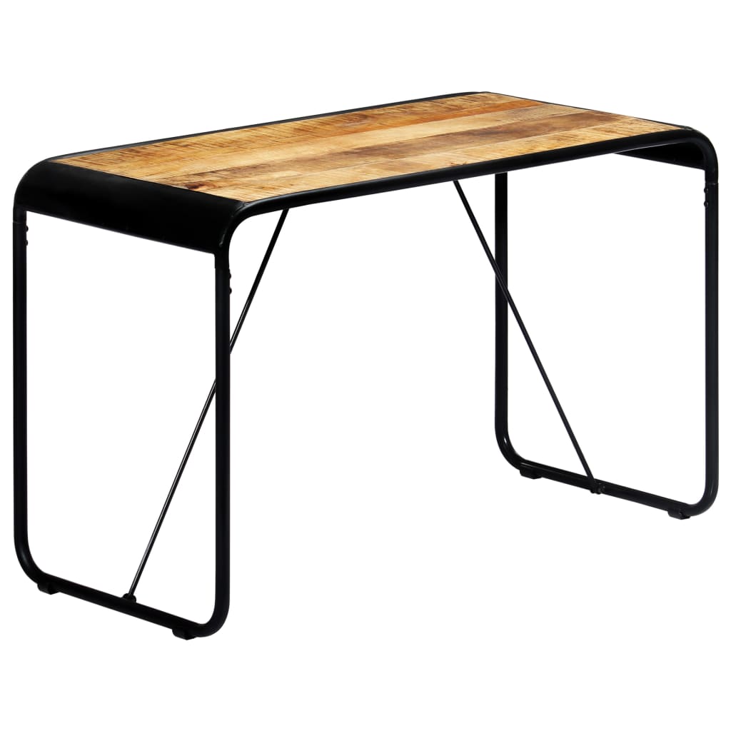 vidaXL Mesa de jantar 118x60x76 cm madeira de mangueira maciça áspera