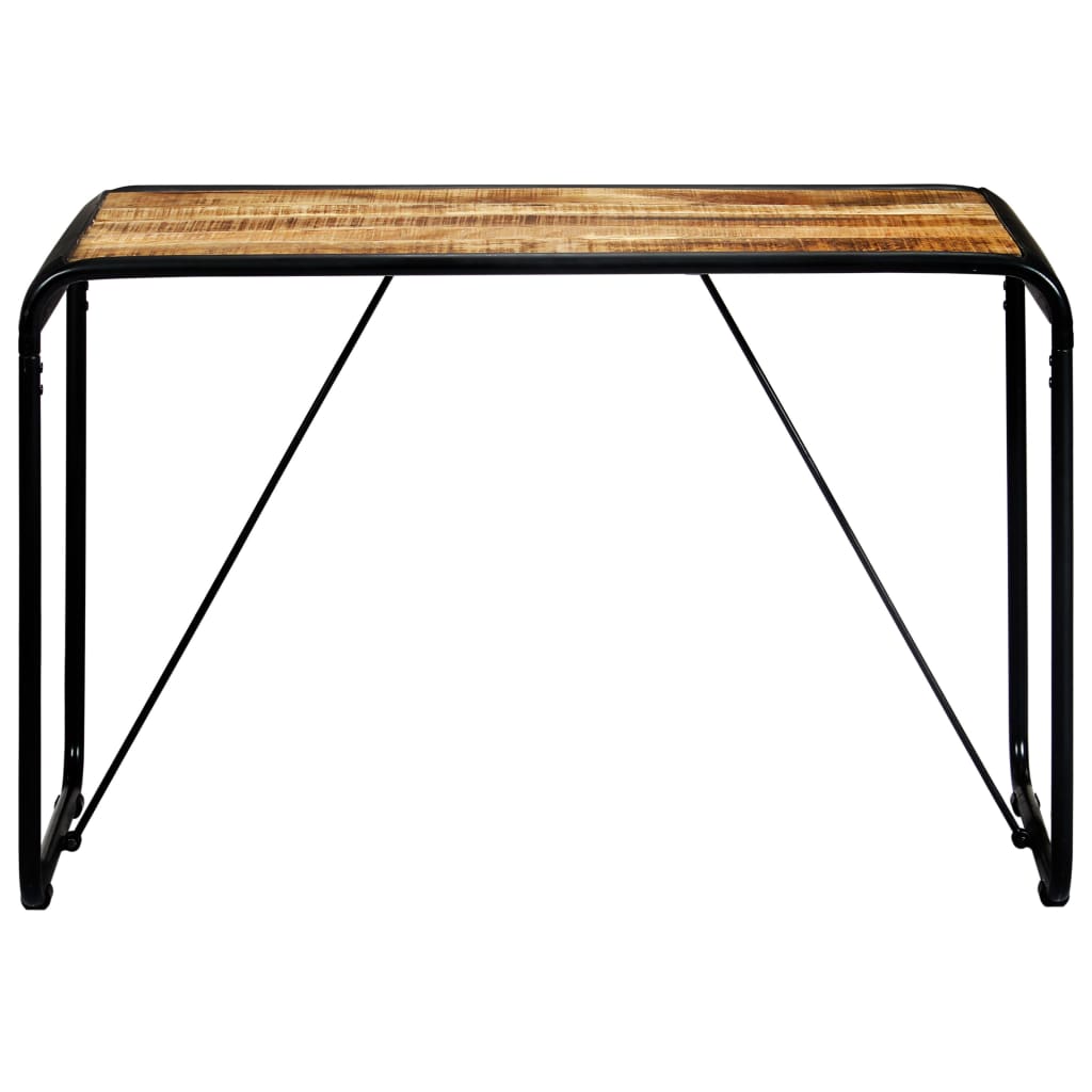 vidaXL Mesa de jantar 118x60x76 cm madeira de mangueira maciça áspera