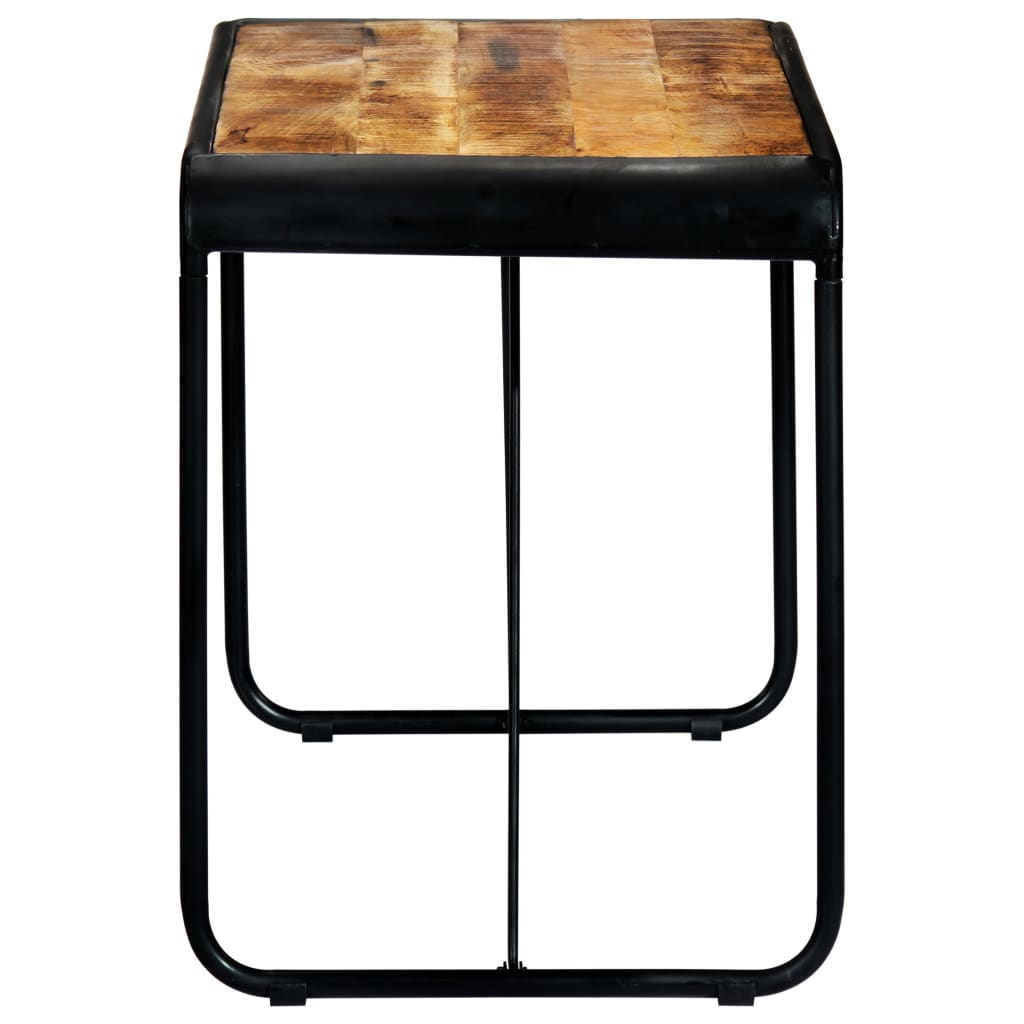 vidaXL Mesa de jantar 118x60x76 cm madeira de mangueira maciça áspera