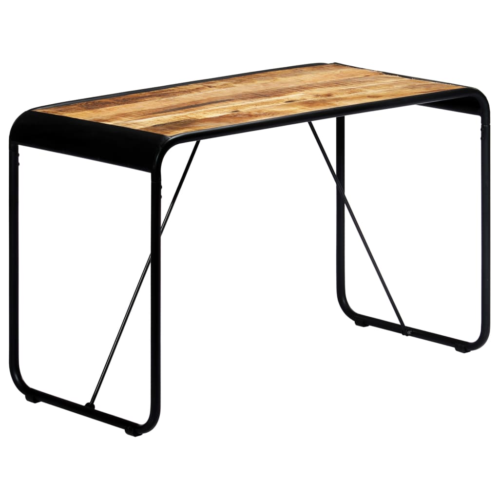 vidaXL Mesa de jantar 118x60x76 cm madeira de mangueira maciça áspera