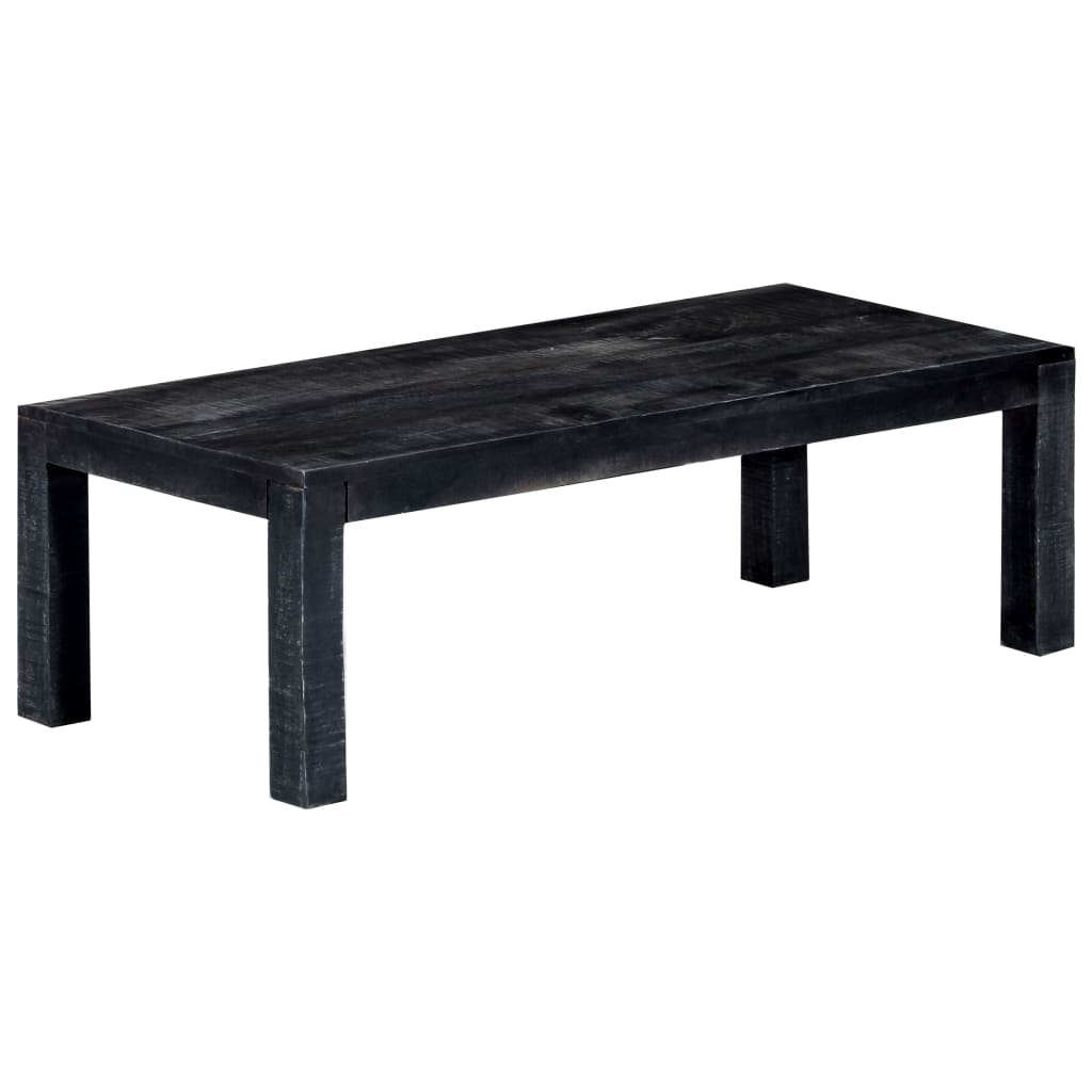 vidaXL Mesa de centro 110x50x35 cm madeira de mangueira maciça preto