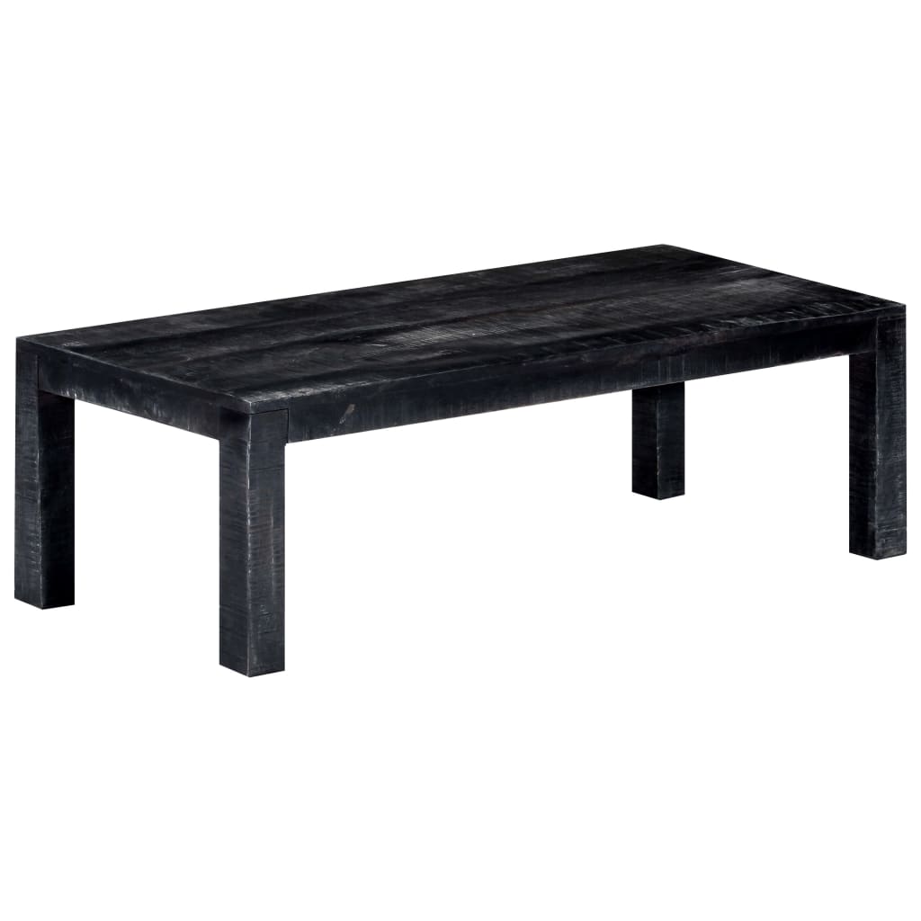 vidaXL Mesa de centro 110x50x35 cm madeira de mangueira maciça preto