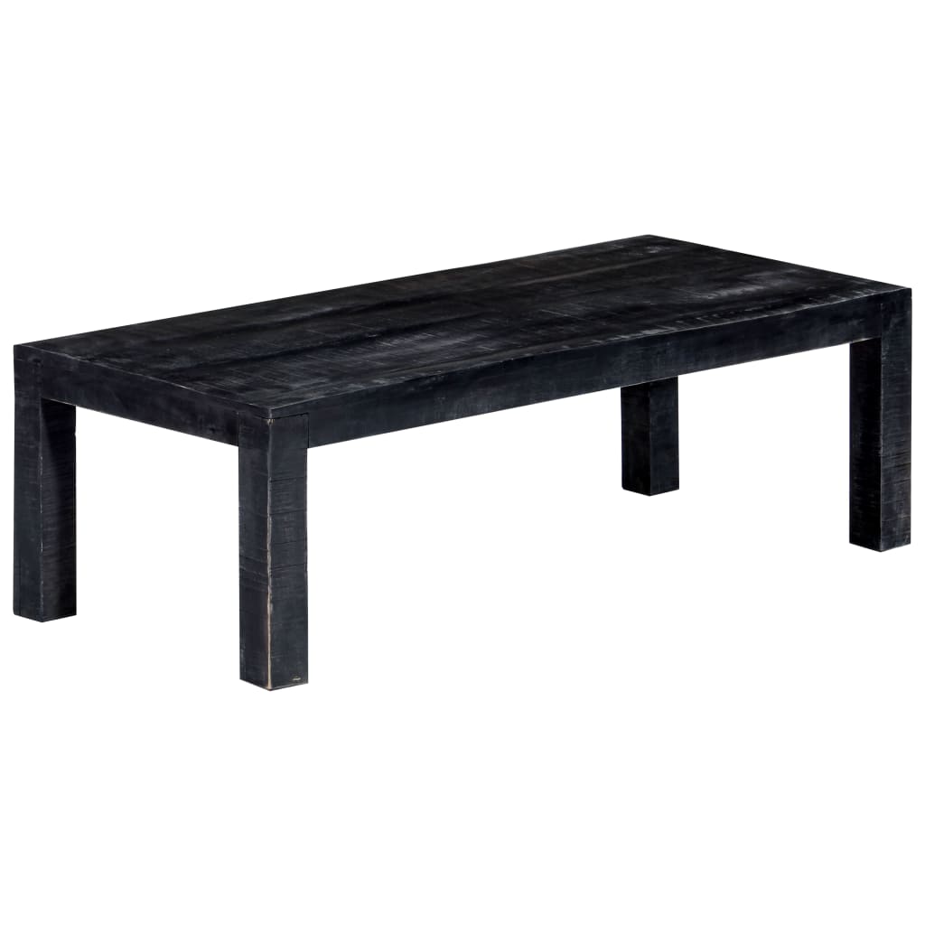 vidaXL Mesa de centro 110x50x35 cm madeira de mangueira maciça preto