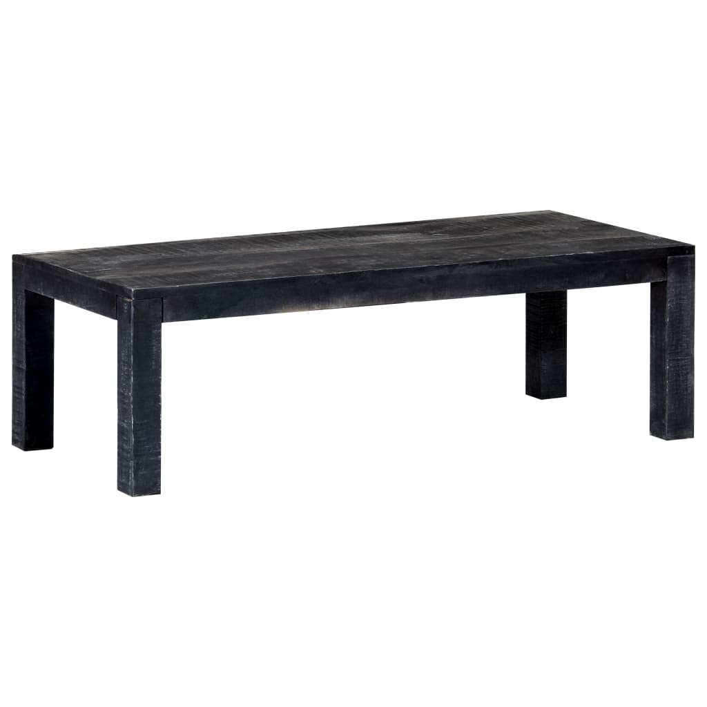 vidaXL Mesa de centro 110x50x35 cm madeira de mangueira maciça preto