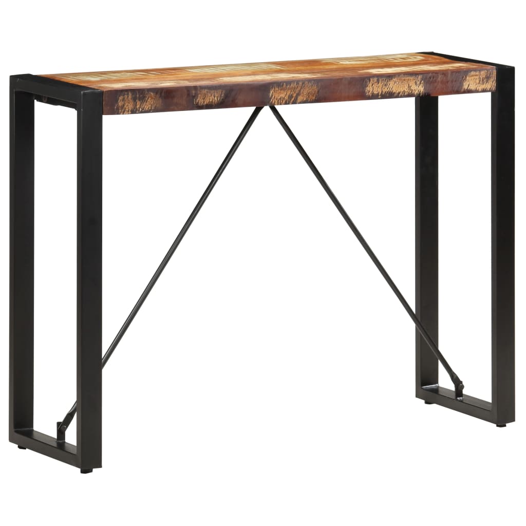 vidaXL Mesa consola 110x35x76 cm madeira recuperada maciça