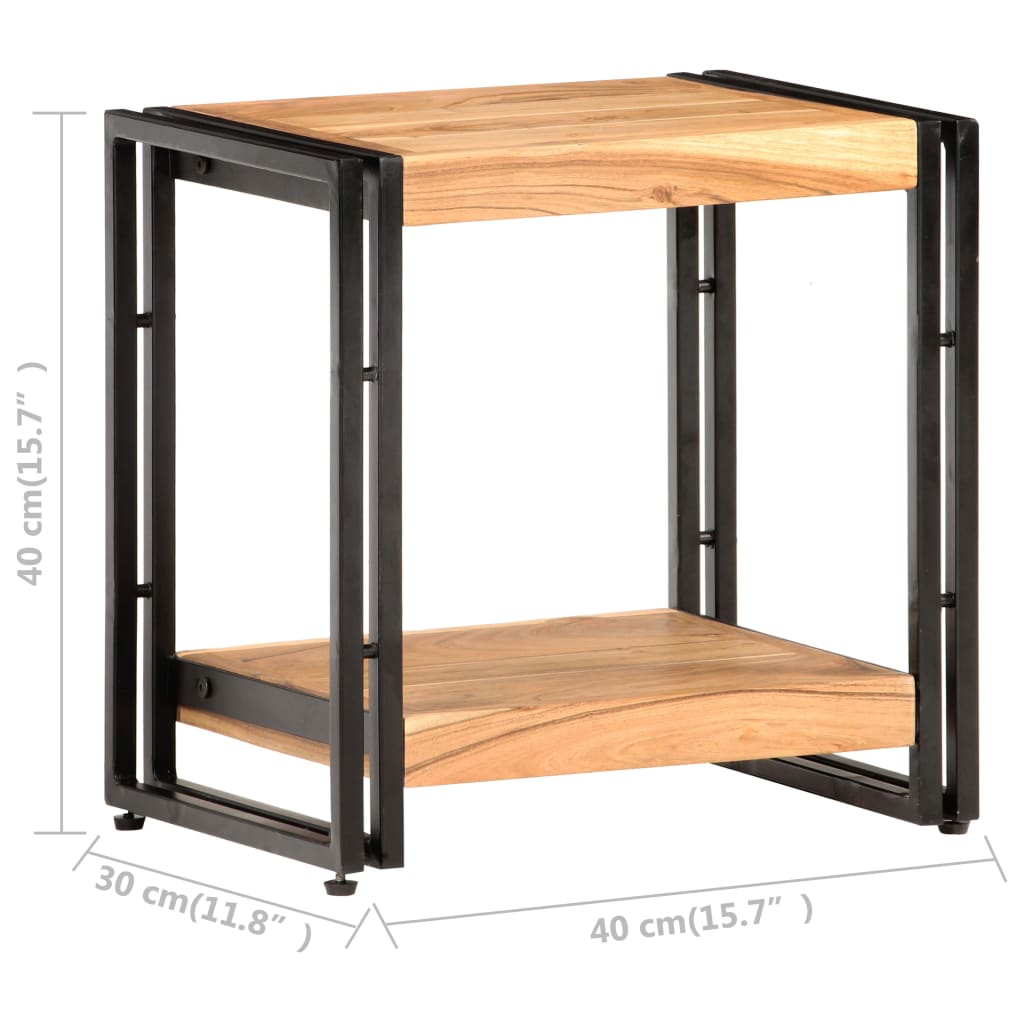 vidaXL Mesa de apoio 40x30x40 cm madeira de acácia maciça