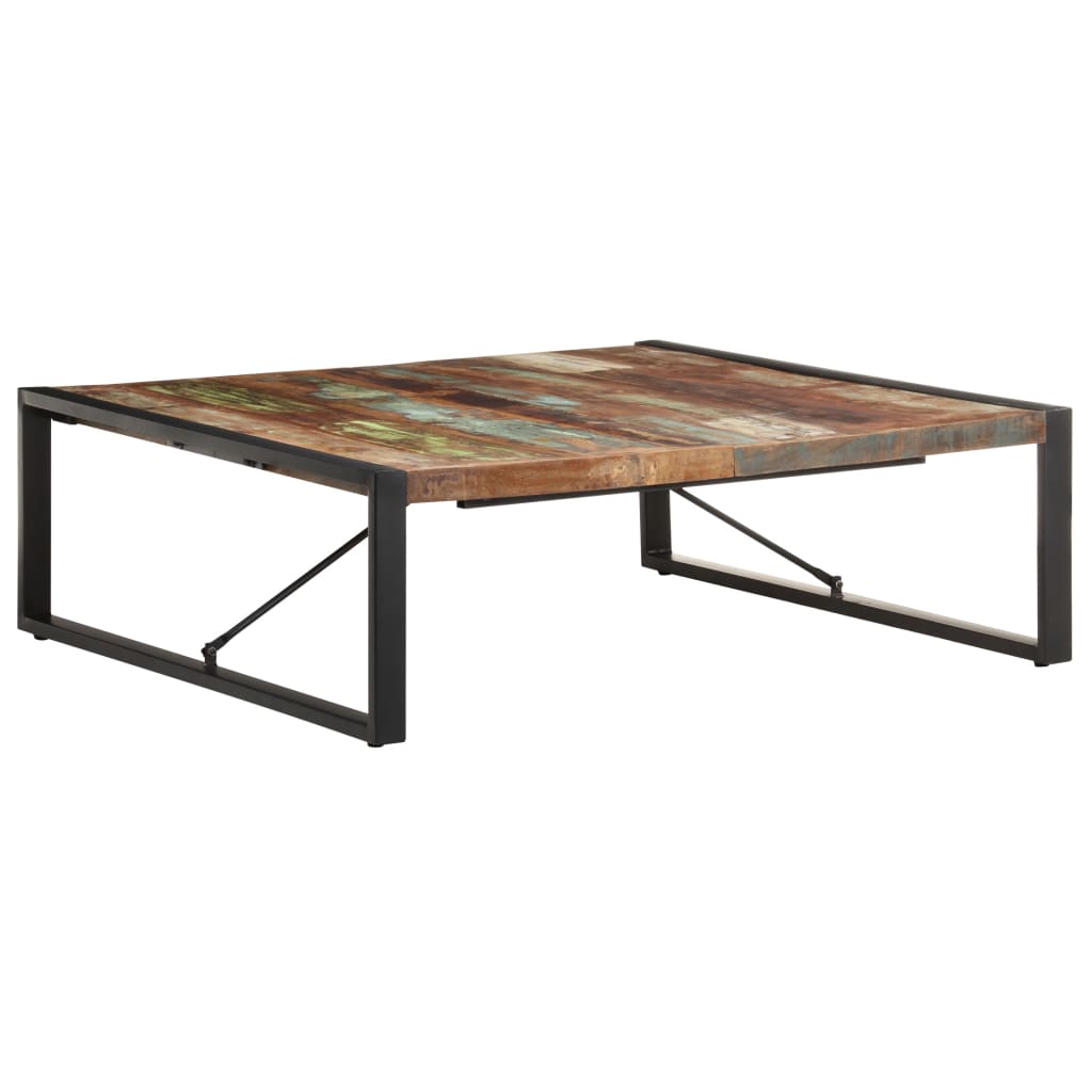 vidaXL Mesa de centro 120x120x40 cm madeira recuperada maciça