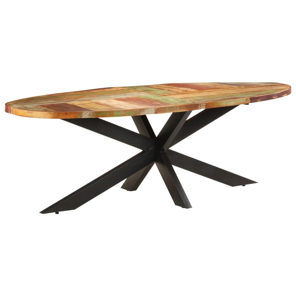 vidaXL Mesa de jantar 240x100x75 cm madeira recuperada maciça