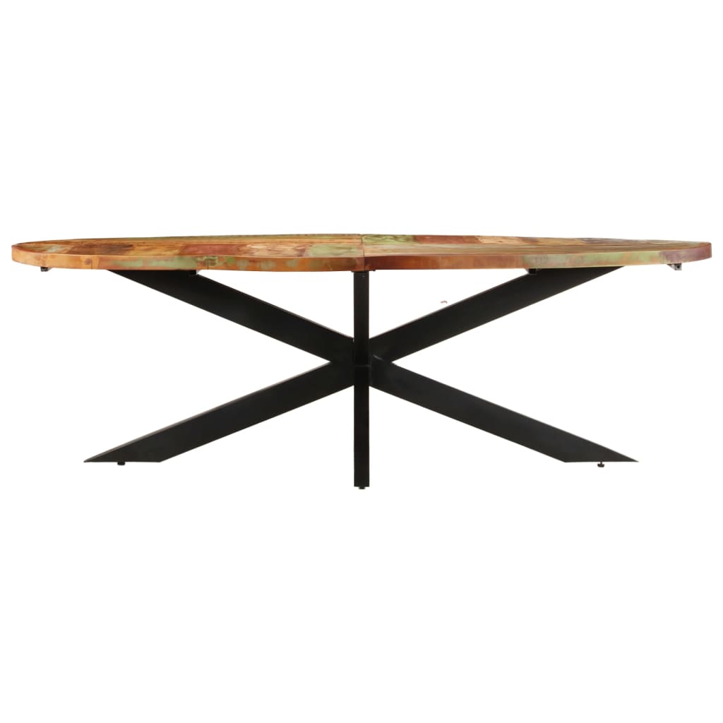 vidaXL Mesa de jantar 240x100x75 cm madeira recuperada maciça