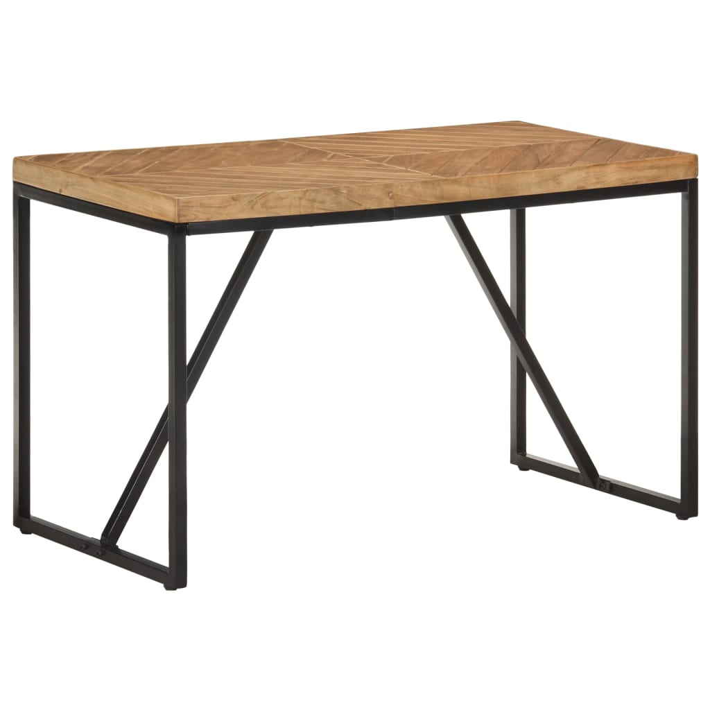 vidaXL Mesa de jantar 120x60x76 cm madeira acácia maciça e mangueira