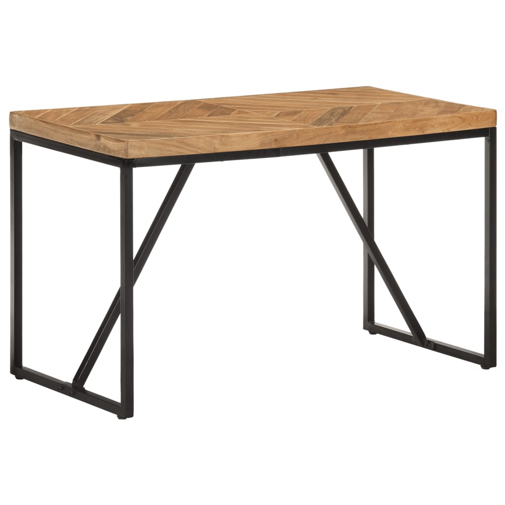 vidaXL Mesa de jantar 120x60x76 cm madeira acácia maciça e mangueira