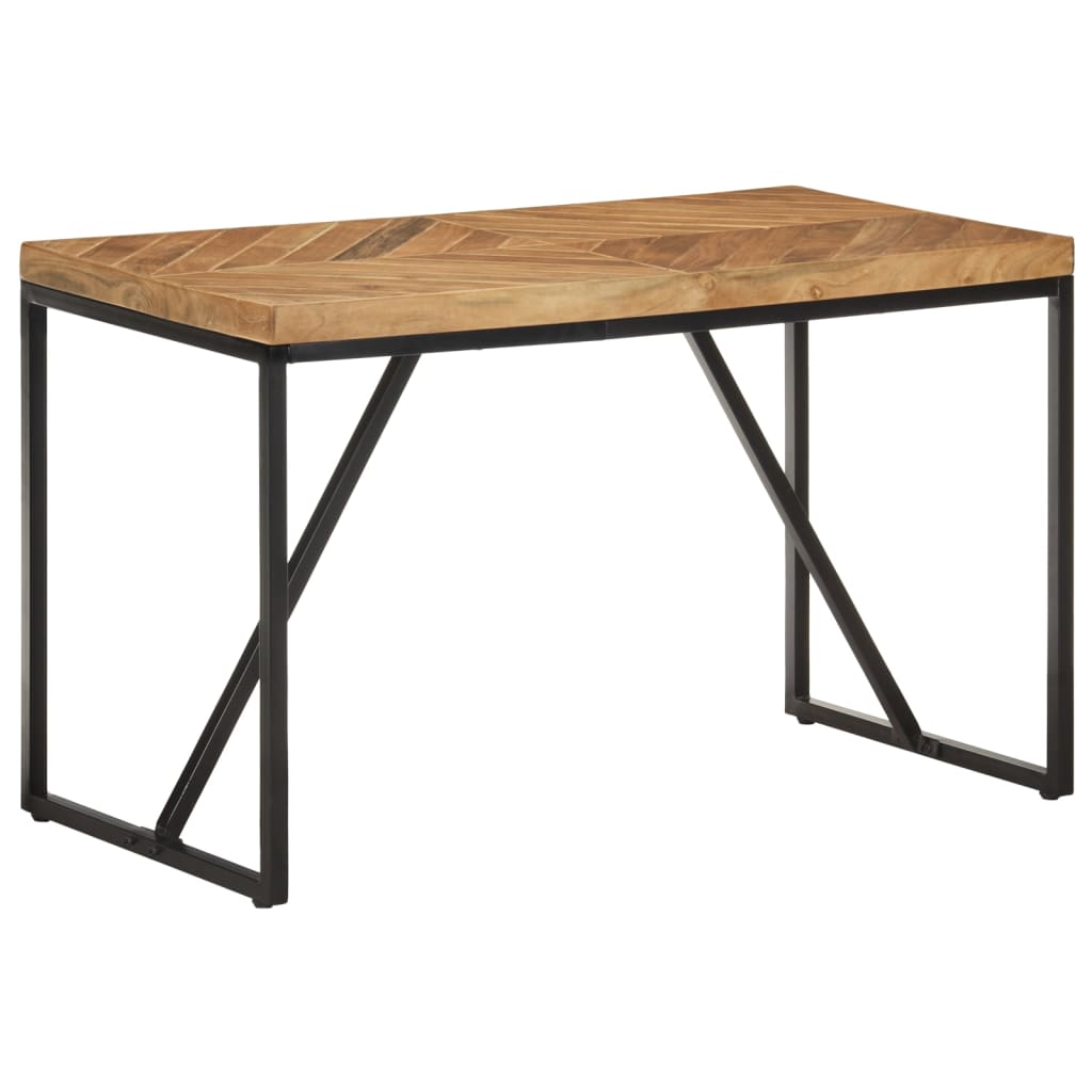 vidaXL Mesa de jantar 120x60x76 cm madeira acácia maciça e mangueira