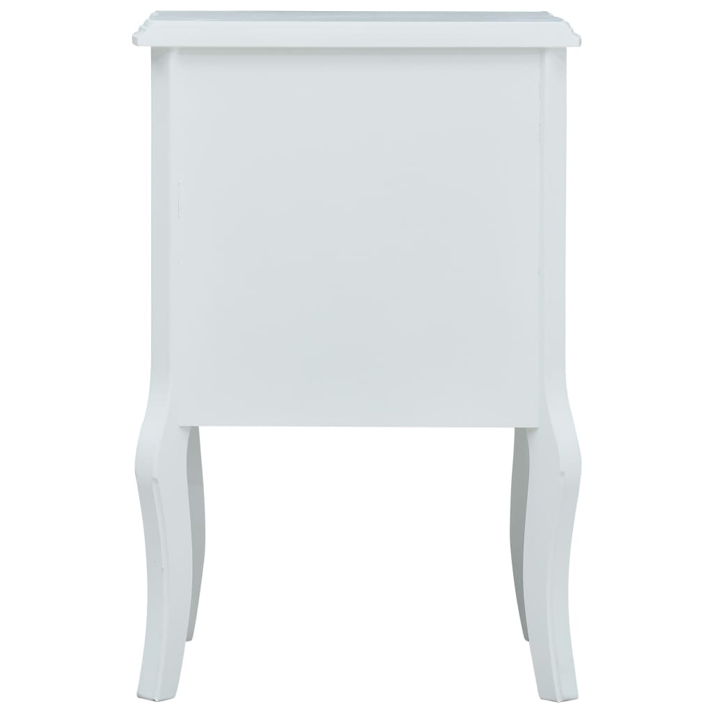 vidaXL Mesa de cabeceira 43x32x65 cm MDF branco e cinzento