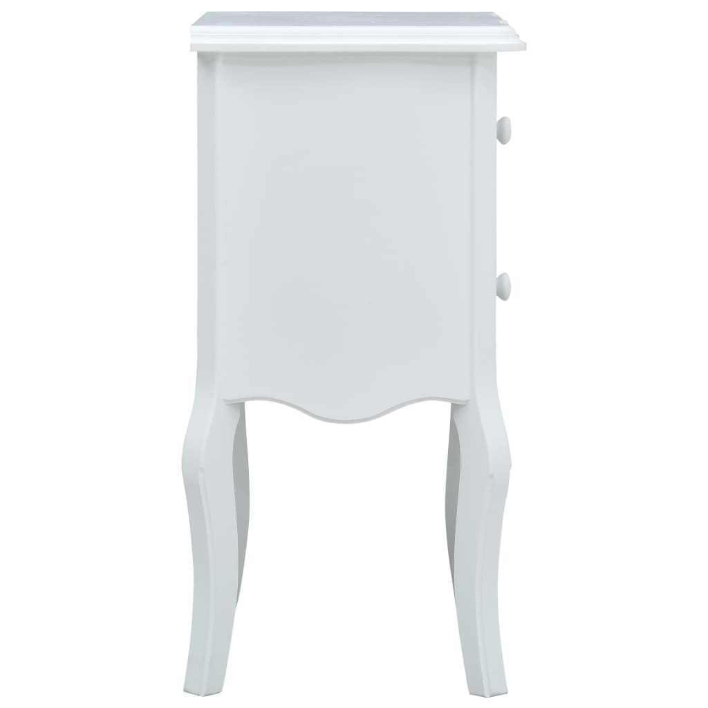 vidaXL Mesa de cabeceira 43x32x65 cm MDF branco e cinzento