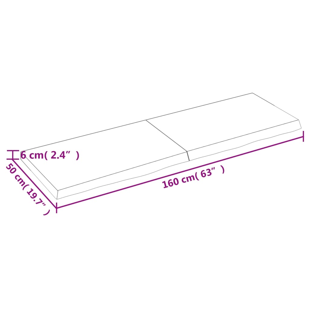 vidaXL Prateleira de parede 160x50x(2-6) cm carvalho tratado castanho