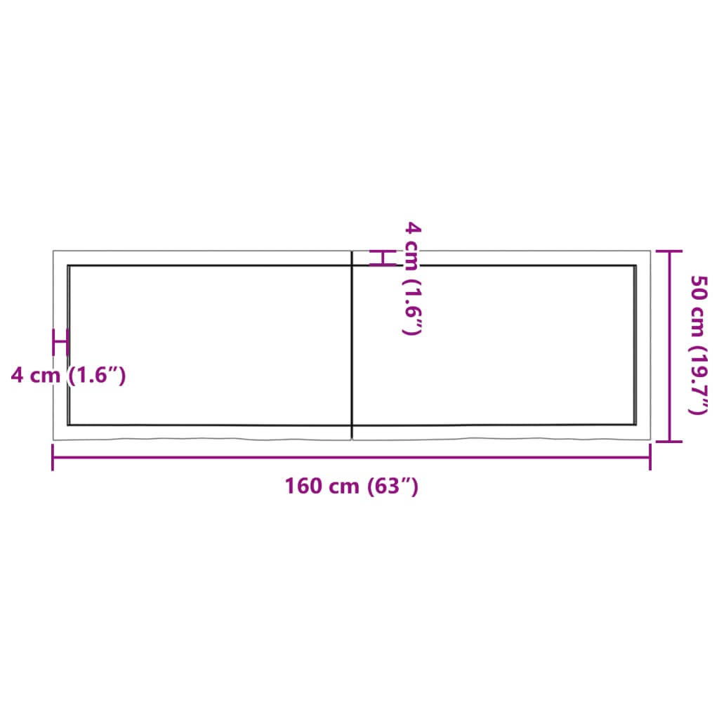 vidaXL Prateleira de parede 160x50x(2-6) cm carvalho tratado castanho