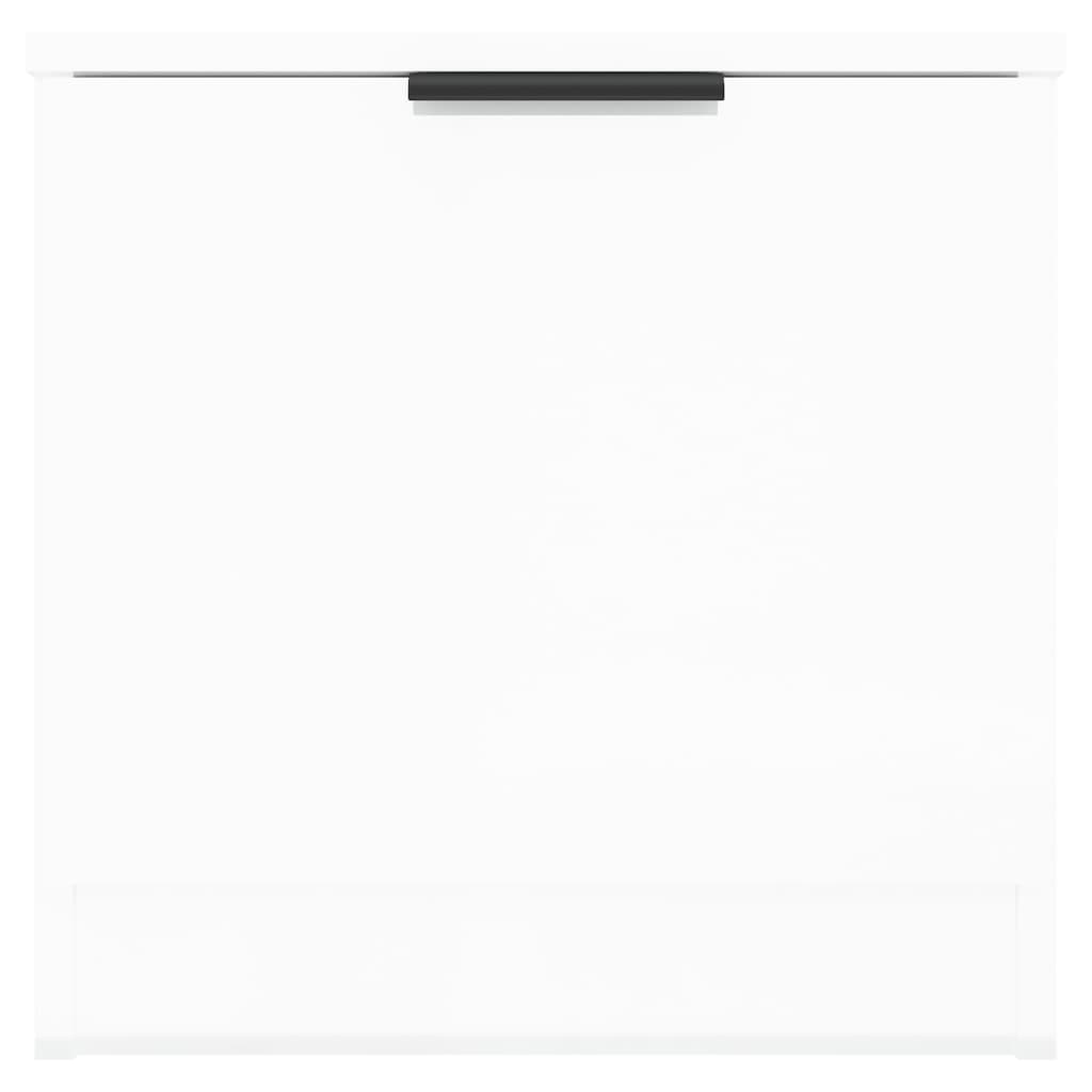 vidaXL Mesas de cabeceira 2 pcs 40x39x40 cm branco brilhante