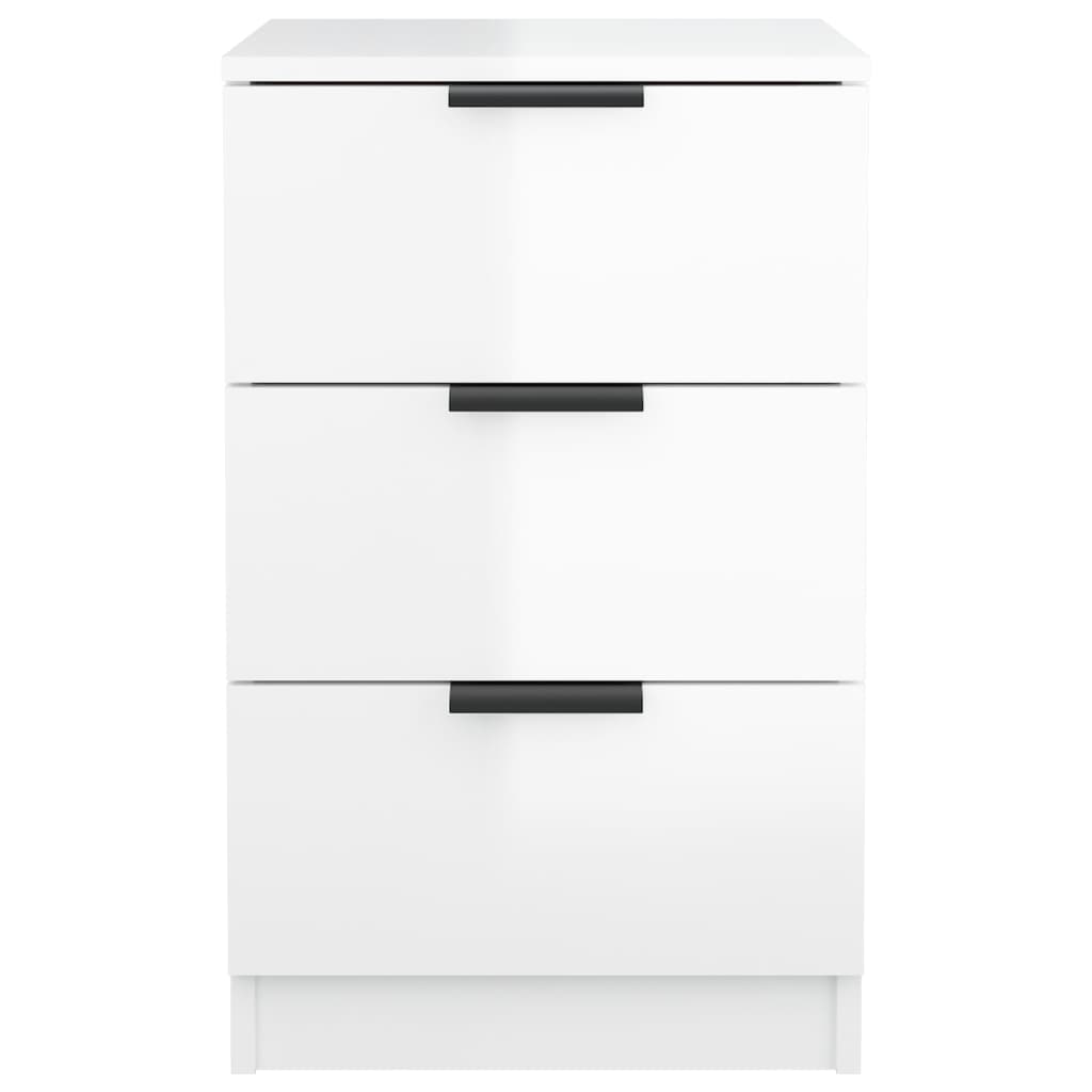 vidaXL Mesa de cabeceira 40x36x65 cm branco brilhante