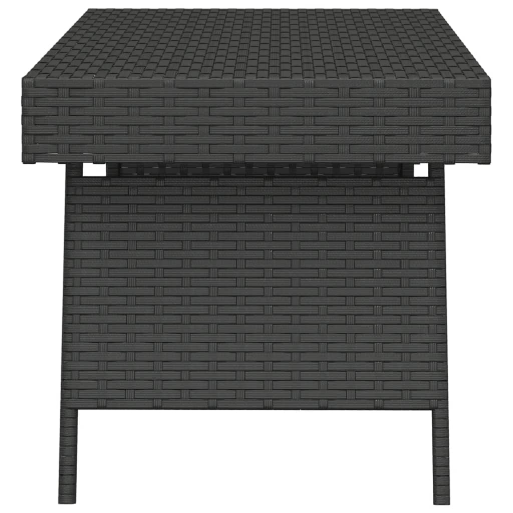 vidaXL Mesa de apoio dobrável 60x40x38 cm vime PE preto