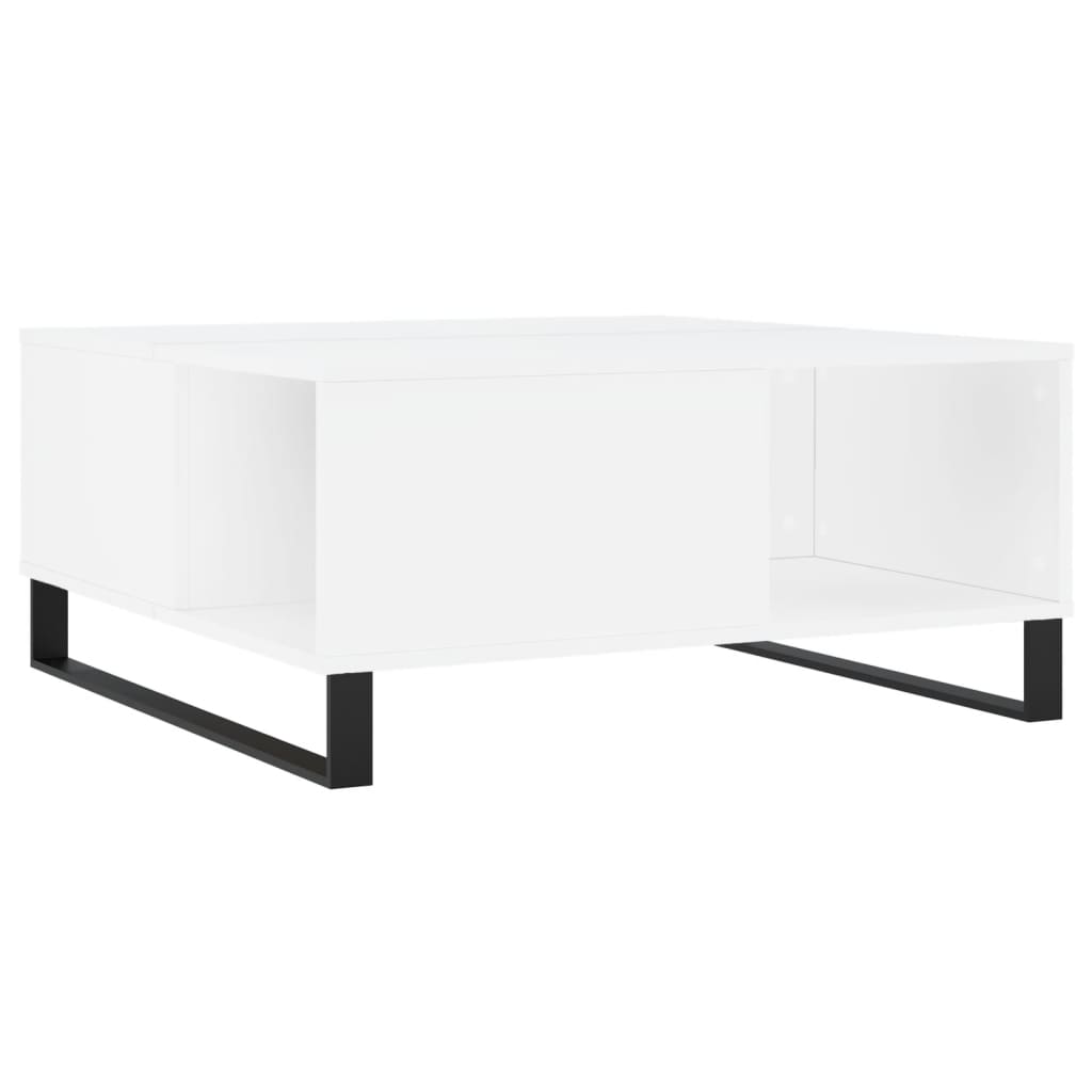 vidaXL Mesa de centro 80x80x36,5 cm derivados de madeira branco