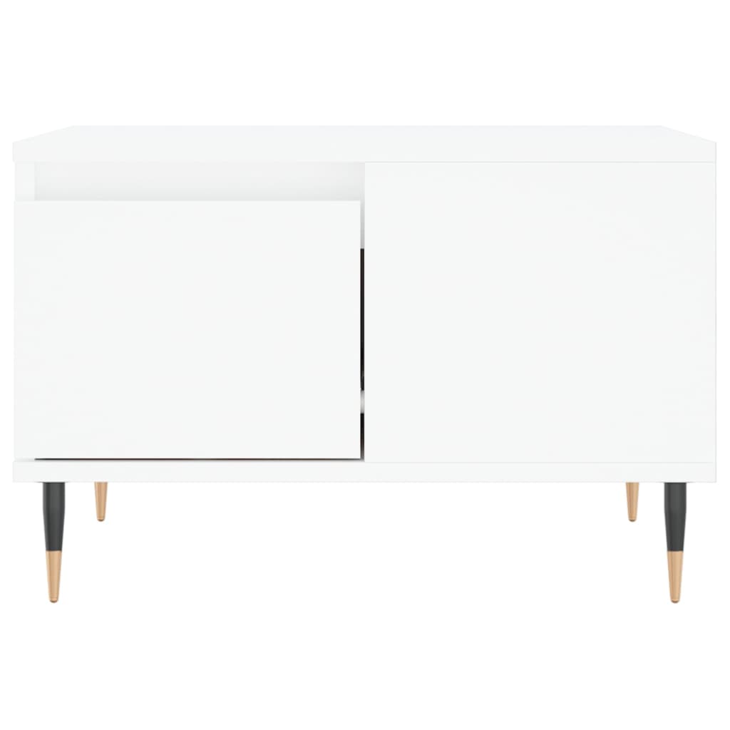 vidaXL Mesa de centro 55x55x36,5 cm derivados de madeira branco