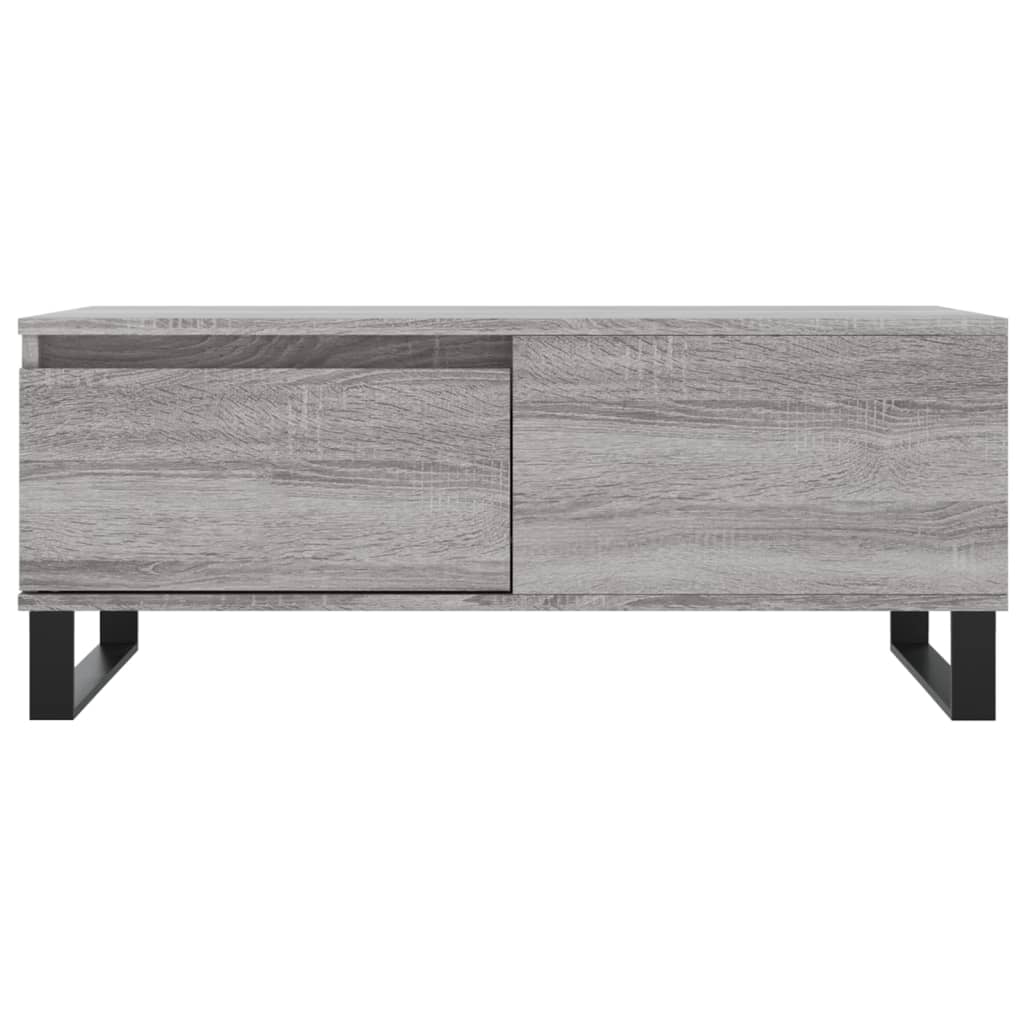 vidaXL Mesa de centro 90x50x36,5 cm derivados madeira cinzento sonoma