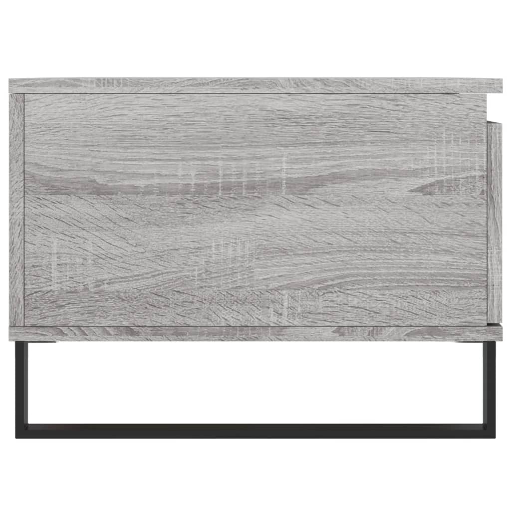 vidaXL Mesa de centro 90x50x36,5 cm derivados madeira cinzento sonoma