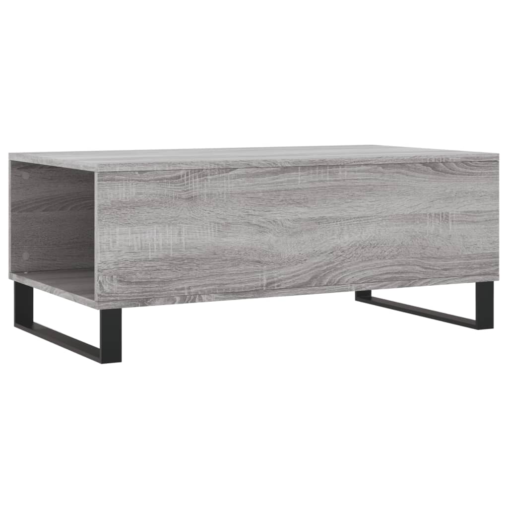 vidaXL Mesa de centro 90x50x36,5 cm derivados madeira cinzento sonoma