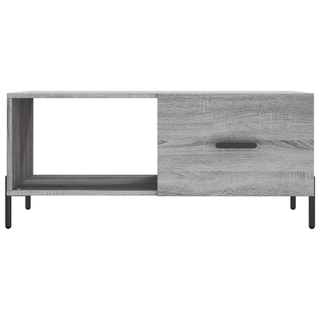 vidaXL Mesa de centro 90x50x40 cm derivados de madeira cinzento sonoma