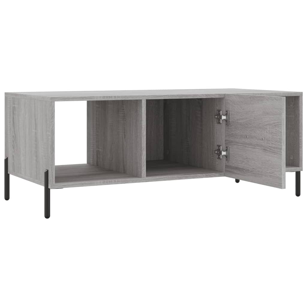 vidaXL Mesa de centro 102x50x40cm derivados de madeira cinzento sonoma